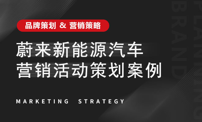 蔚来新能源汽车营销活动策划案例