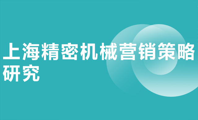 上海精密机械营销策略研究