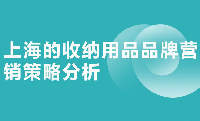 上海的收纳用品品牌营销策略分析