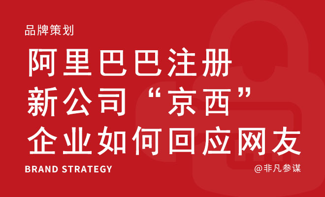 阿里巴巴注册新公司“京西”，企业如何回应网友