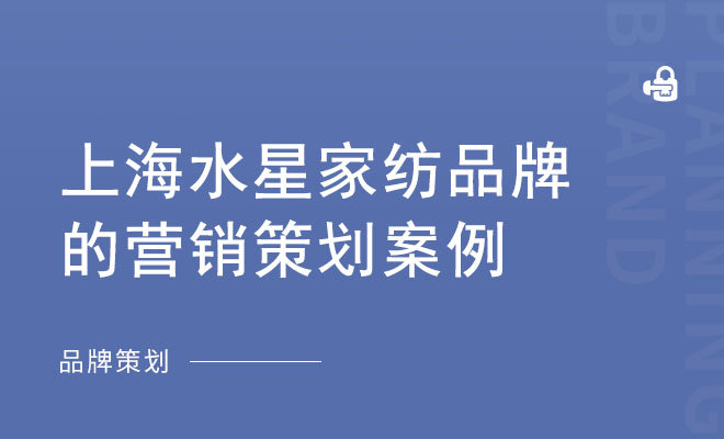 上海水星家纺品牌的营销策划案例