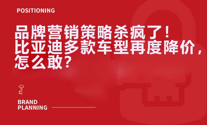 品牌营销策略杀疯了！比亚迪多款车型再度降价，怎么敢？