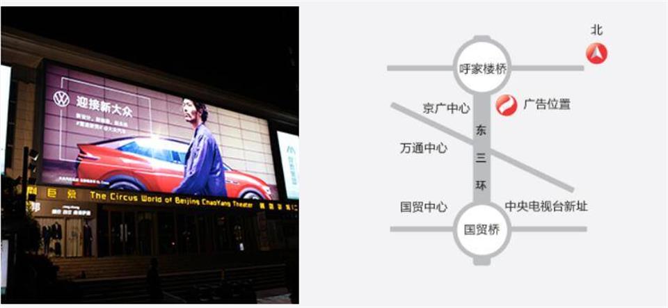 北京朝阳剧院户外大屏广告
