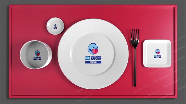 鱼裹爱纸包鱼餐饮品牌logo设计_天津餐饮品牌vi设计公司案例