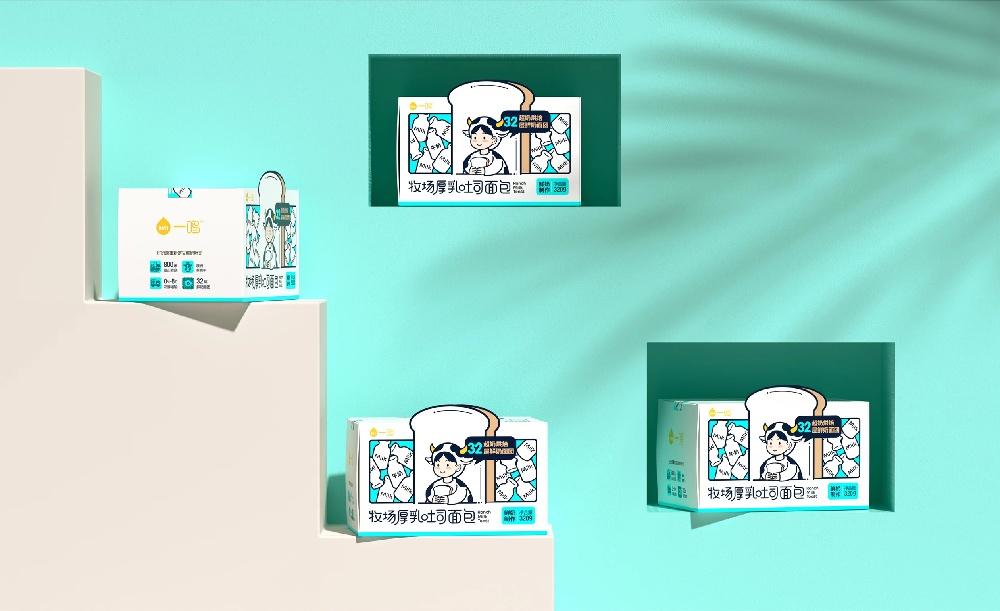 一鸣吐司面包包装设计