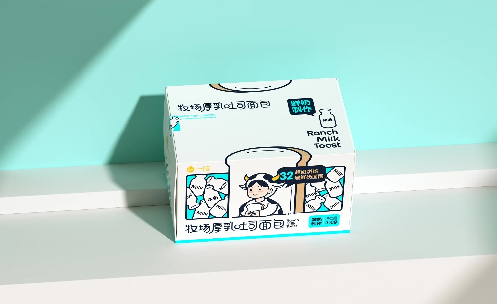 一鸣吐司面包包装设计