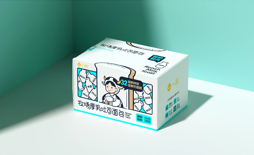 一鸣吐司面包包装设计