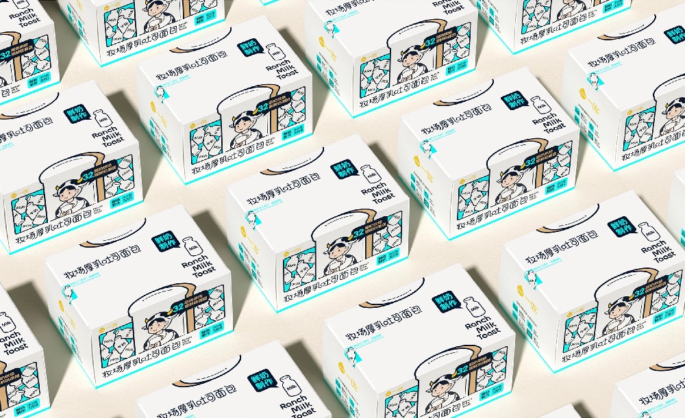 一鸣吐司面包包装设计