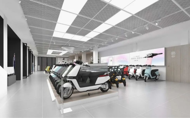 爱玛电动车品牌空间设计